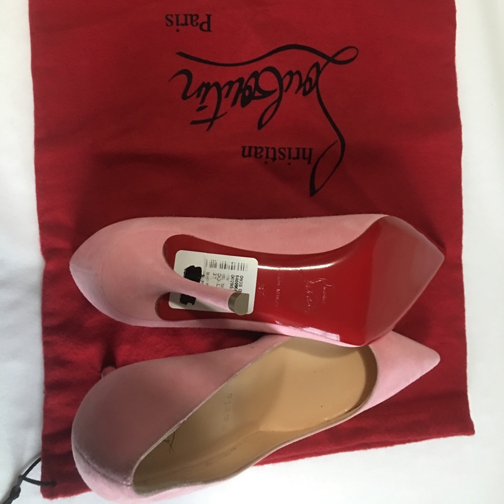 Christian Louboutin Size 37 Pink Suede Never Worn
